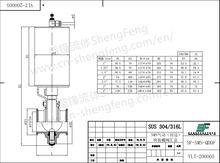 Load image into Gallery viewer, ShengFeng SS304 Sanitary SMS Clamped Butterfly Valve with Pneumatic Actuator