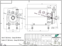 Load image into Gallery viewer, ShengFeng ABB Motor Hygienic Centrifugal Pump