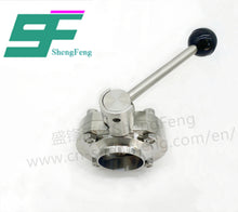 Load image into Gallery viewer, ShengFeng Hygienic DIN Welded Butterfly Valve with Pull Type Handle