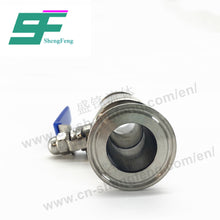 Load image into Gallery viewer, ShengFeng Hygienic SMS Manual Clamped Straight Ball Valve