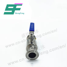 Load image into Gallery viewer, ShengFeng Hygienic SMS Manual Clamped Straight Ball Valve