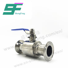 Load image into Gallery viewer, ShengFeng Hygienic SMS Manual Clamped Straight Ball Valve