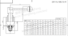 Load image into Gallery viewer, ShengFeng Hygienic SMS Welded Butterfly Valve with Pull Type Handle