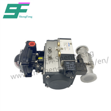 Load image into Gallery viewer, ShengFeng Hygienic Horizontal Pneumatic Actuator Clamped Straight Ball Valve