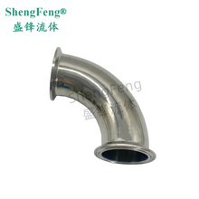 Load image into Gallery viewer, ShengFeng 2CMP Clamp Ends 90 Degree Sanitary Elbow
