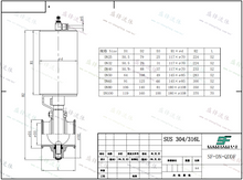 Load image into Gallery viewer, ShengFeng SS304 Sanitary DIN11851 Clamped Butterfly Valve with Pneumatic Actuator