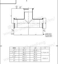 Load image into Gallery viewer, ShengFeng Hygienic SMS Clamped Type Tee
