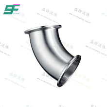 Load image into Gallery viewer, ShengFeng Hygienic SMS 45 degree Clamped Short Elbow