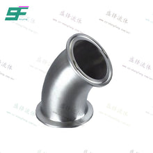 Load image into Gallery viewer, ShengFeng Hygienic SMS 45 degree Clamped Short Elbow