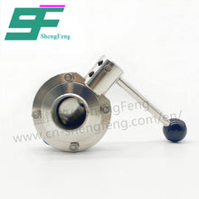 Load image into Gallery viewer, ShengFeng Hygienic SMS Welded Butterfly Valve with Pull Type Handle