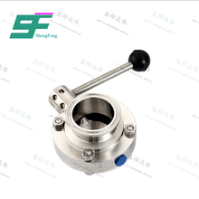 Load image into Gallery viewer, ShengFeng Hygienic SMS Clamped Butterfly Valve with Pull Type Handle
