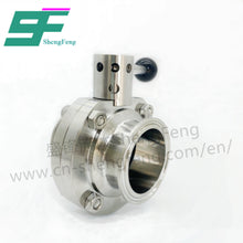 Load image into Gallery viewer, ShengFeng Hygienic DIN Clamped Butterfly Valve with Pull Type Handle

