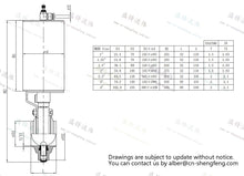 Load image into Gallery viewer, ShengFeng Sanitary Butterfly Valve with Canister Actuator
