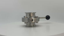 Load and play video in Gallery viewer, ShengFeng Hygienic SMS Clamped Butterfly Valve with Pull Type Handle
