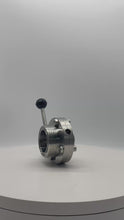 Load and play video in Gallery viewer, ShengFeng Hygienic Male Threaded Butterfly Valve with Pull Type Handle
