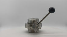 Load and play video in Gallery viewer, ShengFeng Hygienic Male Threaded Butterfly Valve with Pull Type Handle
