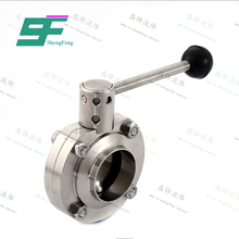 Load image into Gallery viewer, ShengFeng Hygienic DIN Welded Butterfly Valve with Pull Type Handle

