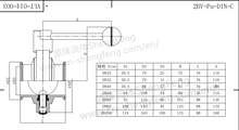 Load image into Gallery viewer, ShengFeng Hygienic DIN Clamped Butterfly Valve with Pull Type Handle
