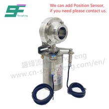 Load image into Gallery viewer, ShengFeng Sanitary Butterfly Valve with Canister Actuator
