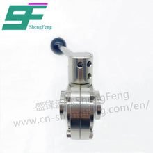 Load image into Gallery viewer, ShengFeng Hygienic DIN Welded Butterfly Valve with Pull Type Handle
